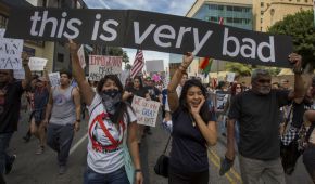 En Estados Unidos hubo diversas manifestaciones contra el presidente electo Donald Trump