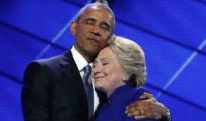 El presidente Barack Obama y la excandidata presidencial Hillary Clinton