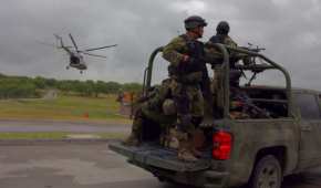 Elementos de las fuerzas federales patrullan las calles de Reynosa, Tamaulipas