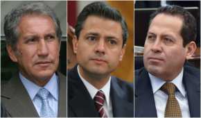 Los exgobernadores Montiel Rojas, Peña Nieto y el actual mandatario Ávila Villegas.