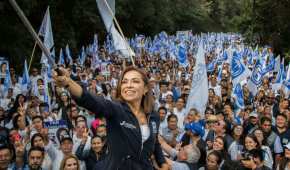 La candidata del PAN Josefina Vázquez Mota en su cierre de campaña en el Estado de México