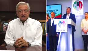 El líder de Morena y del PRI dieron mensajes donde afirmaron ganar