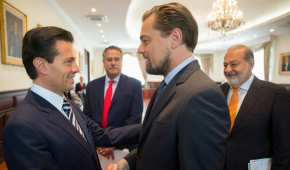 Peña Nieto recibió a DiCaprio y a Slim en la residencia oficial mexicana