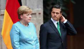 La canciller alemana Angela Merkel y el presidente Enrique Peña Nieto