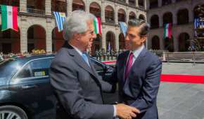 Tabaré Vázquez y Enrique Peña Nieto en Palacio Nacional