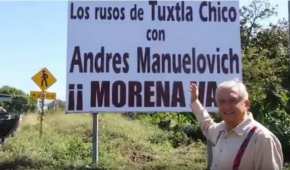AMLO visitó el municipio de Tuxtla Chico desde donde presumió este mensaje