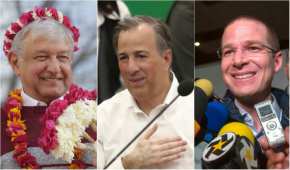 José Antonio Meade (centro) y no Anaya (derecha) es la opción viable ante el líder López Obrador