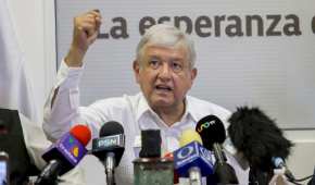 López Obrador en un evento en Tijuana