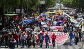 Integrantes de CNTE protestaron en las calles de la Ciudad de México y pidieron cancelar la reforma educativa