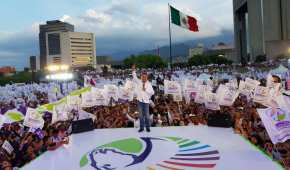 Jaime Rodríguez realizó un mitin este domingo en Monterrey, Nuevo León