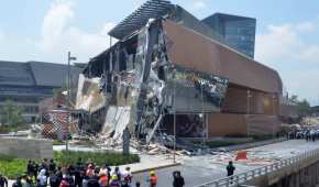 Una parte del centro comercial que colapsó en la Ciudad de México