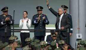 El próximo presidente de México dio un discurso frente a integrantes de las fuerzas armadas este sábado