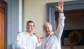 El gobernador de Nayarit y el presidente electo durante una visita de AMLO a Tepic