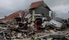 Así luce la zona de Indonesia afectada por un tsunami