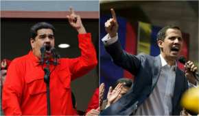 Nicolás Maduro, presidente de Venezuela; y Juan Guaidó, quién se proclamó como "presidente legítimo"