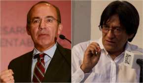 El expresidente de México, Felipe Calderón Hinojosa, y el periodista Julio Hernández López