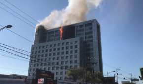 Se registró un incendio en el piso 9 del edificio de Conagua