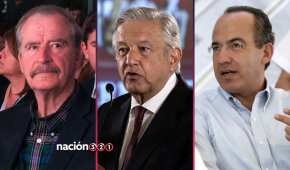 El presidente asignó seguridad a los expresidentes Vicente Fox y Felipe Calderón