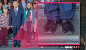 Este fue el calzado que usó AMLO durante un evento en Palacio Nacional el pasado 11 de abril
