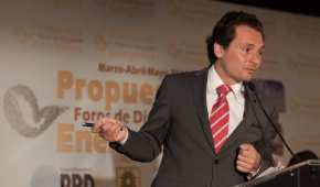 Emilio Lozoya durante un foro sobre la reforma energética, en marzo de 2013
