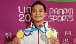 El mexicano de 18 años ganó dos medallas de primer lugar en Lima 2019