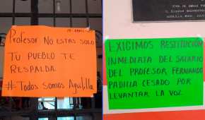 El profesor fue agredido hace un par de días por el gobernador de Michocán, Silvano Aureoles, mientras se manifestaba