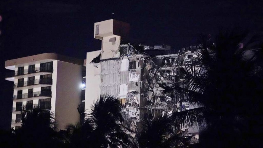 VIDEO: Momento en el que se derrumba un edificio en Miami
