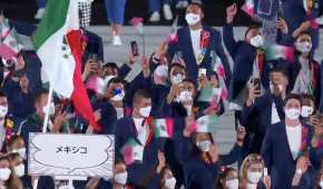 La delegación mexicana fue una de las más entusiastas durante el desfile de inauguración de Tokio 2020
