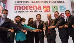 La coalición está integrada por Morena, el Partido del Trabajo, Partido Verde Ecologista de México y Nueva Alianza