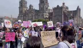 Las manifestantes se congregaron en la plancha del Zócalo de la CDMX.
