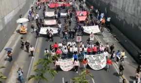 La marcha salió de la Plaza de las Tres Culturas con rumbo al Zócalo de la CDMX