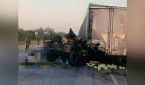 El accidente ocurrió la madrugada del domingo en la carretera Soto La Marina-Reynosa.