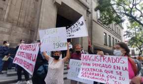 En septiembre varias personas protestaron en contra de la desaparición de la prisión preventiva oficiosa.