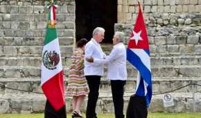 El presidente cubano agradeció el acto y recibimiento del mandatario mexicano