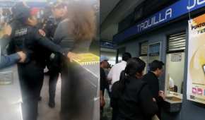 La mujer fue llevada ante la autoridad competente por la policía bancaria en la estación Hidalgo, de la L2