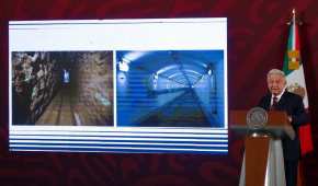 El presidente López Obrador comparó esta mañana ambos túneles