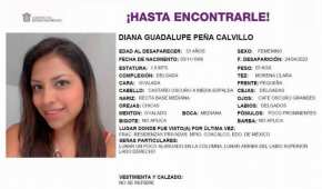 Diana Guadalupe Peña fue vista por última vez en fraccionamiento Residenza Privadas