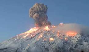 La ceniza volcánica del Popocatépetl se dispersó por Puebla