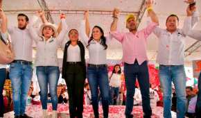 La candidata por el Estado de México prometió cuidar a las familias mexiquenses