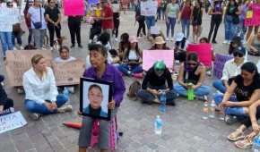 Ayer, en León, Guanajuato, mujeres se manifestaron para exigir justicia por la joven