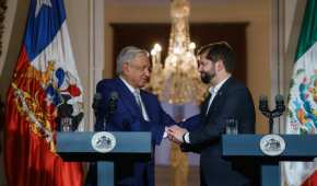 López Obrador y su homólogo chileno, Gabriel Boric, se reunieron esta tarde en el Palacio de La Moneda