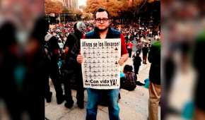 Pidió justicia por los 43 estudiantes desaparecidos de Ayotzinapa