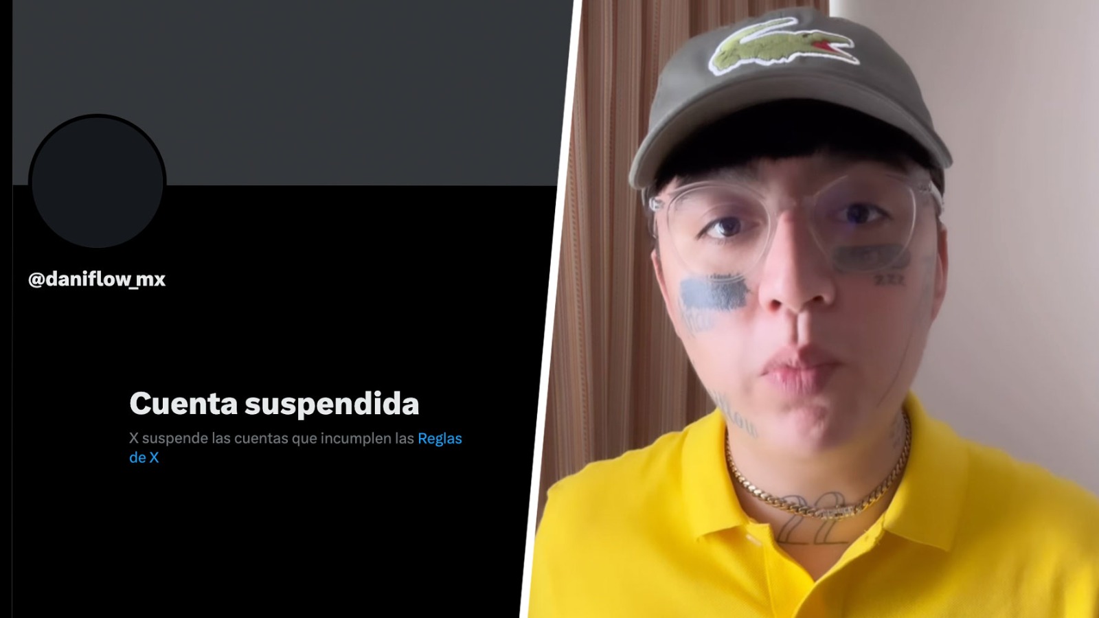 Suspenden cuenta de X de Dani Flow tras polémica machista