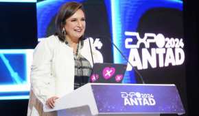 La candidata asistió a la inauguración de la Expo ANTAD 2024, en Guadalajara