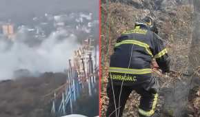 El humo cubrió parte del parque de diversiones Six Flags