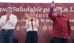 La dupla presidencial, Claudia Sheinbaum y López Obrador visitaron Durango