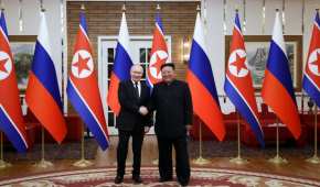 El presidente de Rusia, Vladímir Putin, y el líder de Corea del Norte, Kim Jong Un, se reunieron