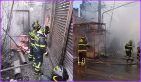 Al lugar llegó el Heroico Cuerpo de Bomberos de la CDMX para sofocar el fuego