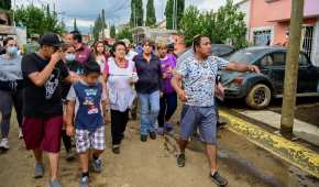 Delfina Gómez Álvarez, gobernadora del Estado de México escuchó a los habitantes afectados
