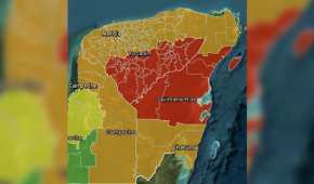 Los municipios del sur y norte de la entidad se mantienen en Alerta Naranja
